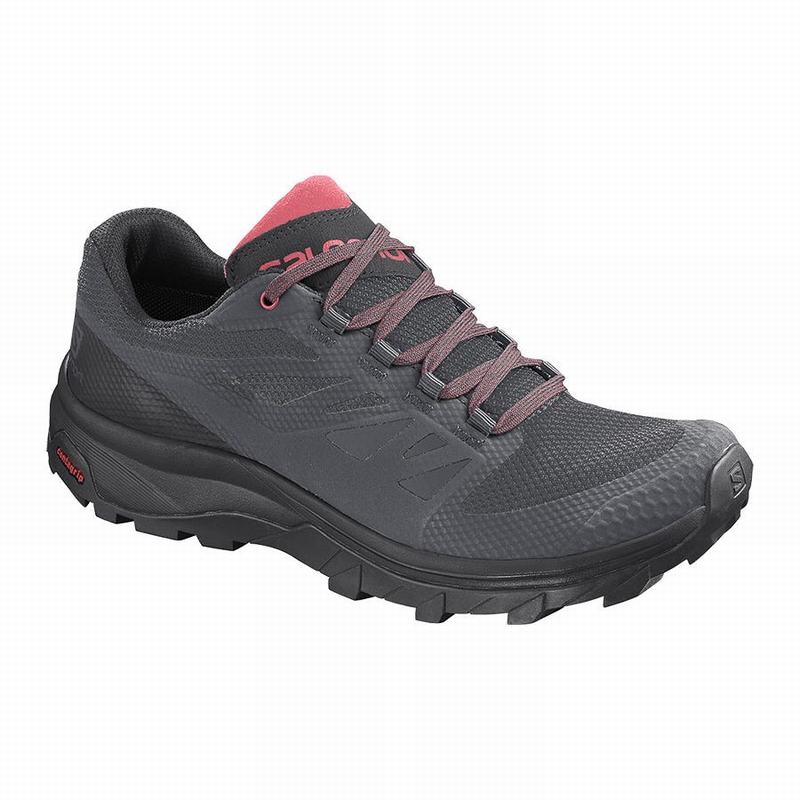 SALOMON OUTLINE GORE-TEX Philippines - Women's Hiking Shoes - Dark Blue/Black | 306154-QCX